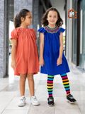  Rainbow linen dress 