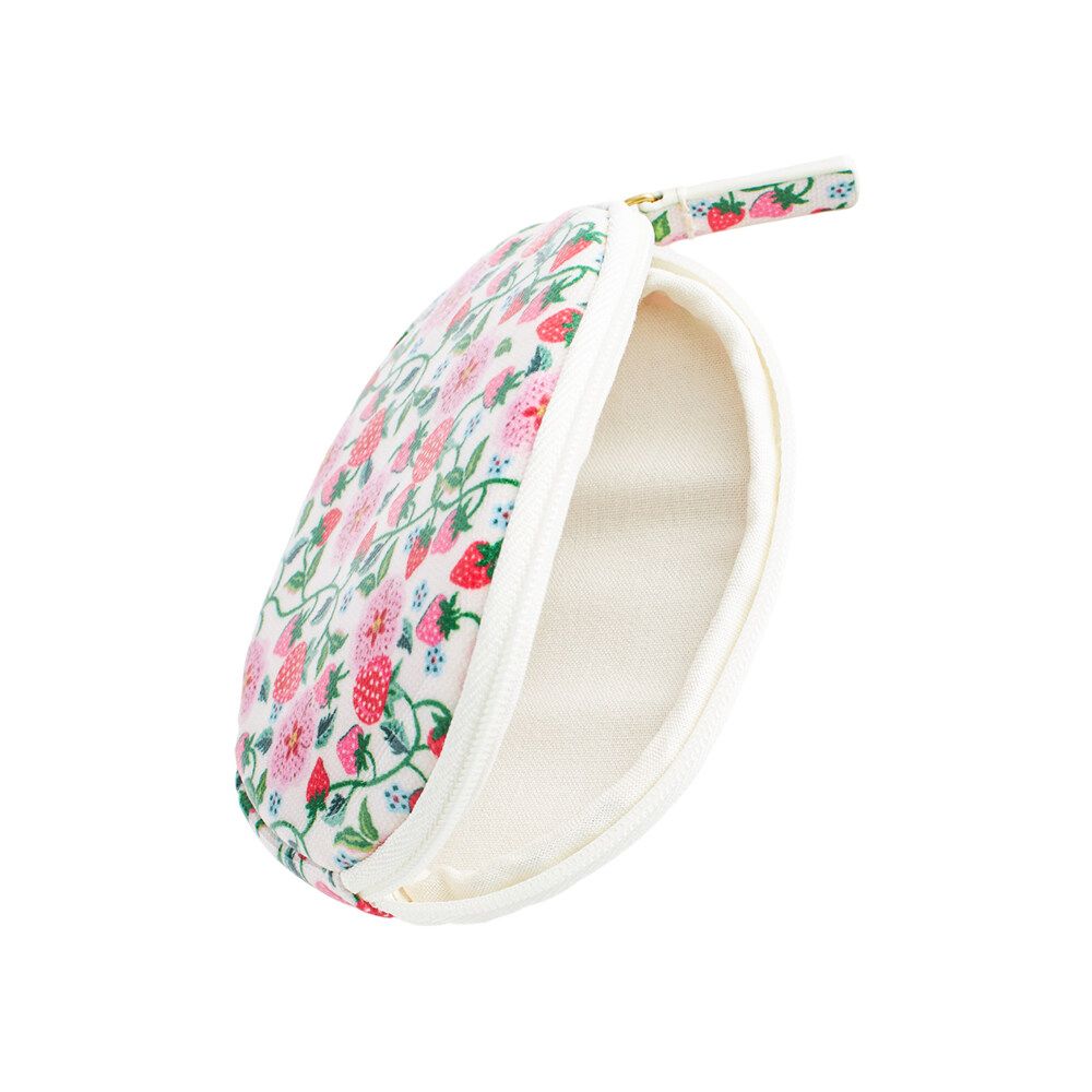 Ví nhỏ/Oval Coin Purse - Stawberry Ditsy - Ecru
