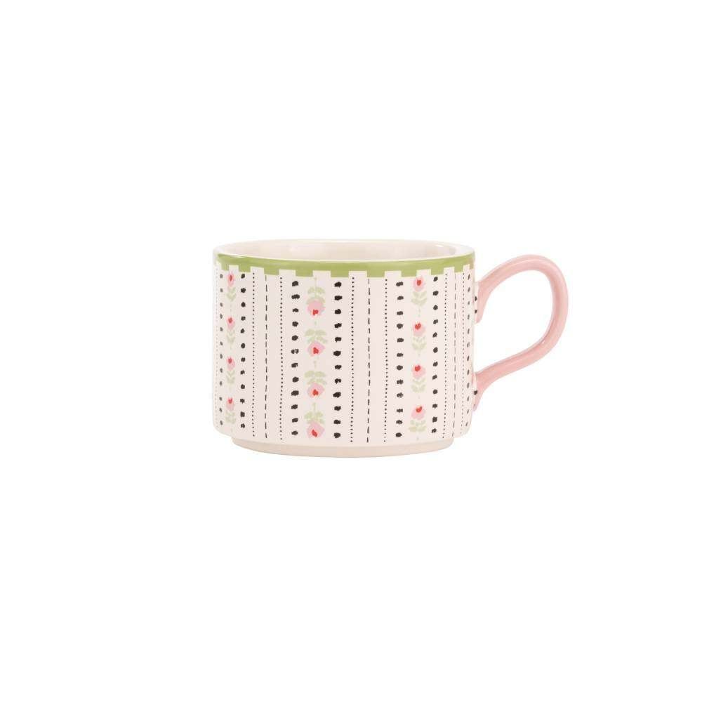 Bộ ấm trà và 2 ly/China Range - Spring Birds - Cream - CKSPTEAFORTWO