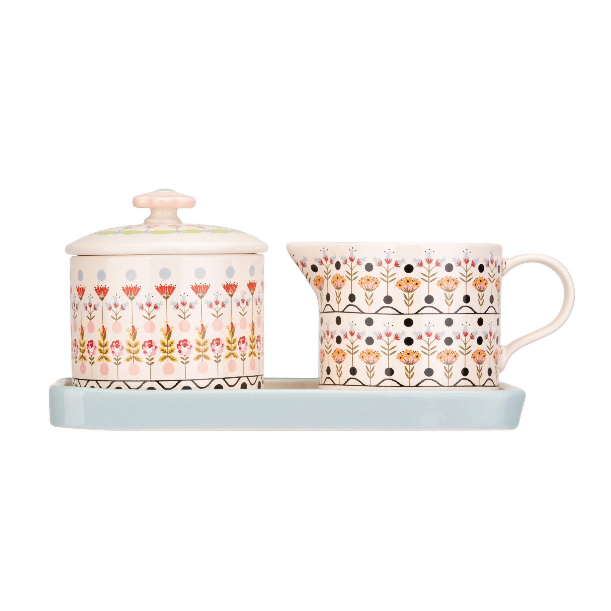  Bộ bình đựng đường & sữa/China Range - Painted Table Ceramic Sugar & Milk Jug Set - Multi 