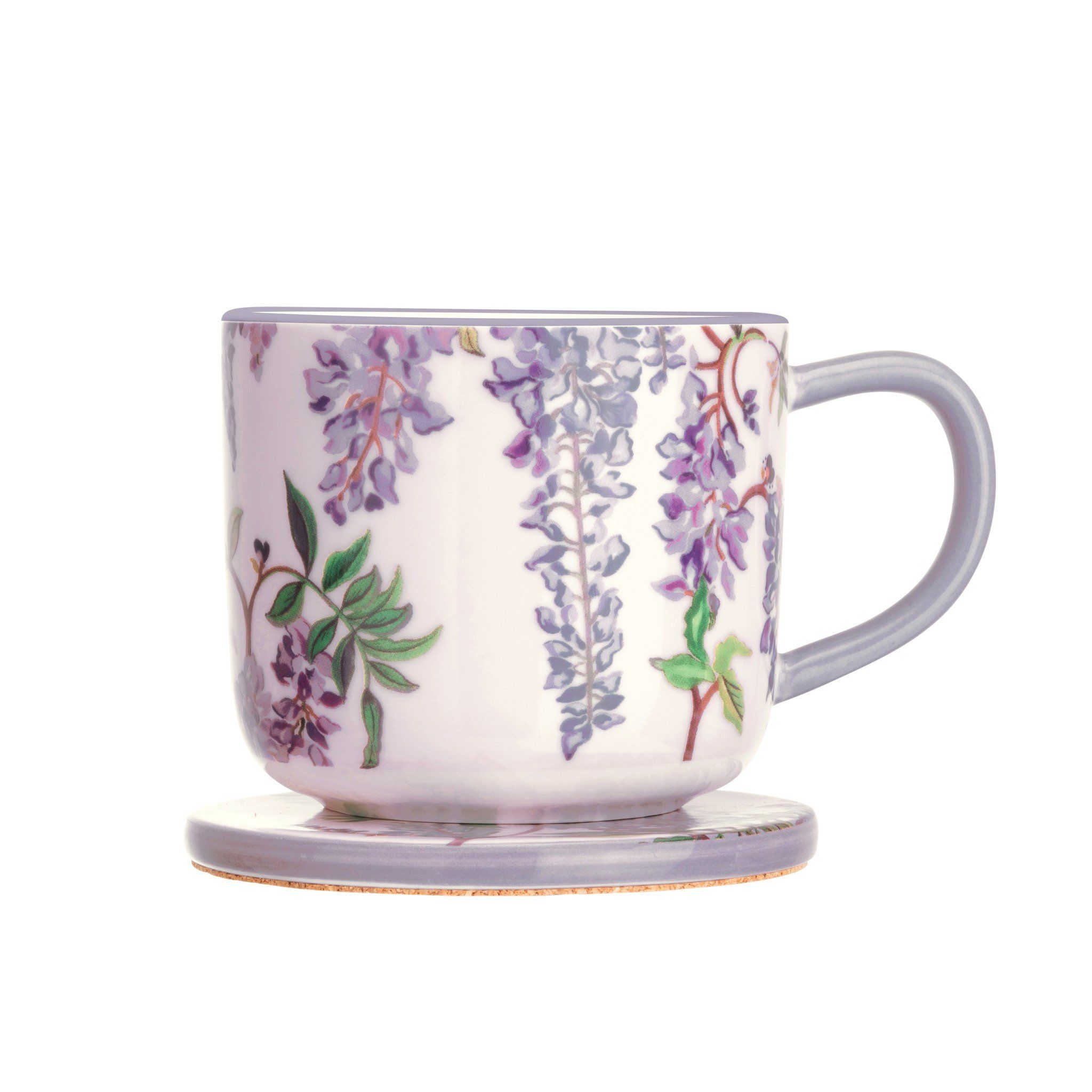 Ly/Mugs - Wisteria Ceramic Mug & Coaster Set - Multi