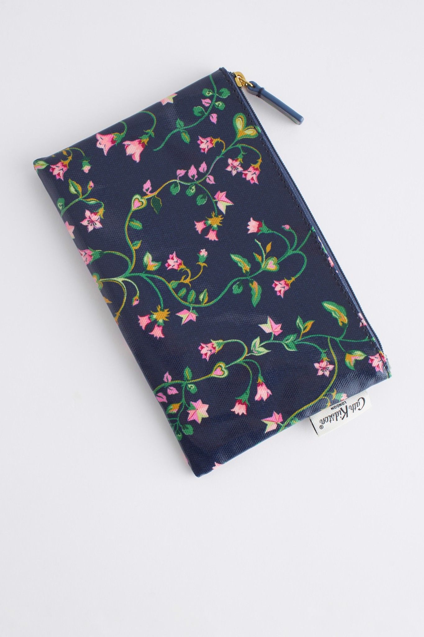 Ví nữ/Zipped Purse - Twin Flowers - Xanh Navy