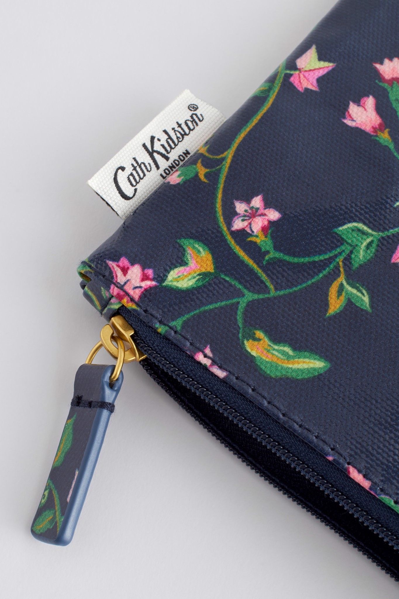 Ví nữ/Zipped Purse - Twin Flowers - Xanh Navy