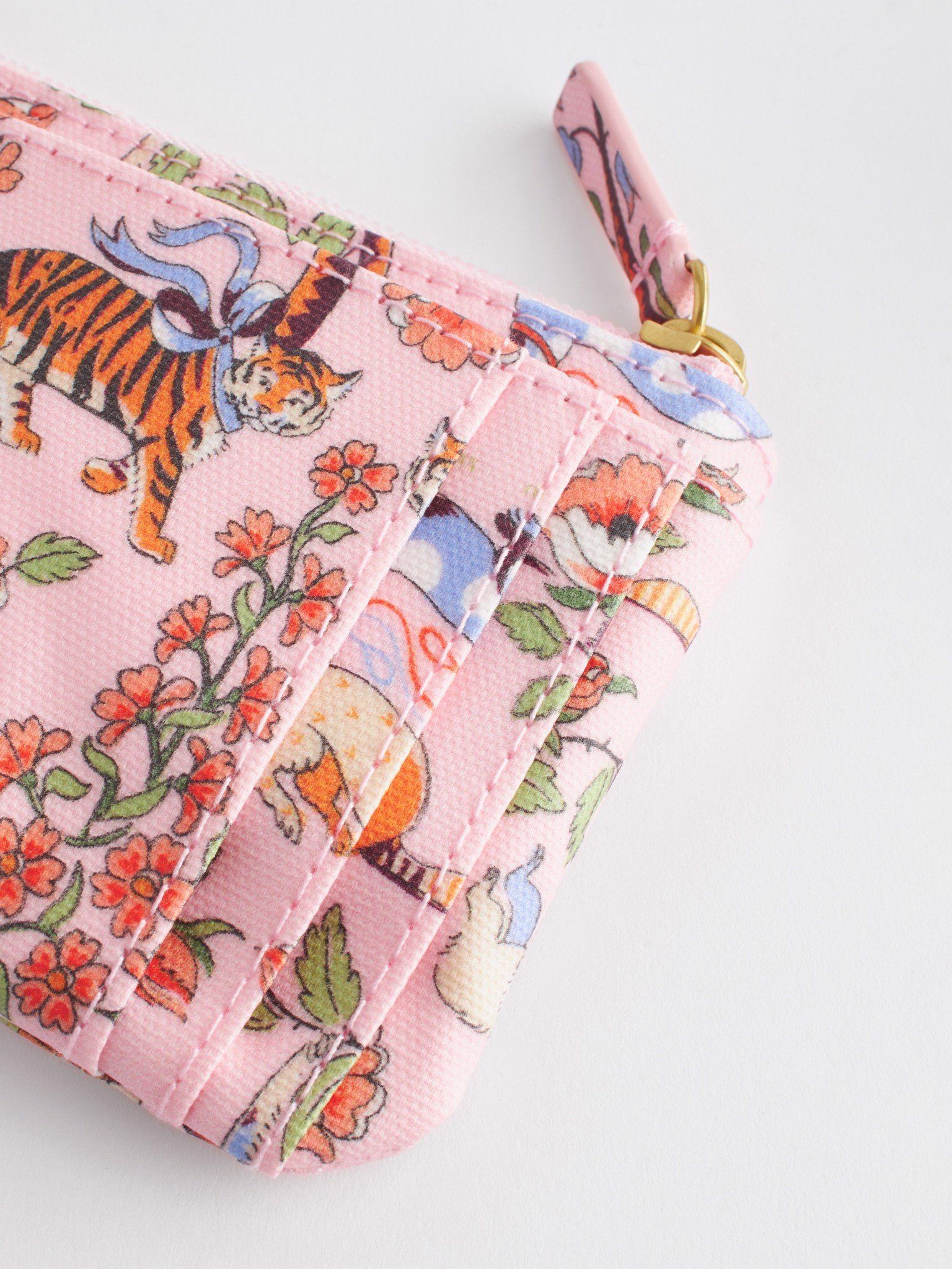 Ví ngắn/Card & Coin Purse - Flowers & Friends - Hồng