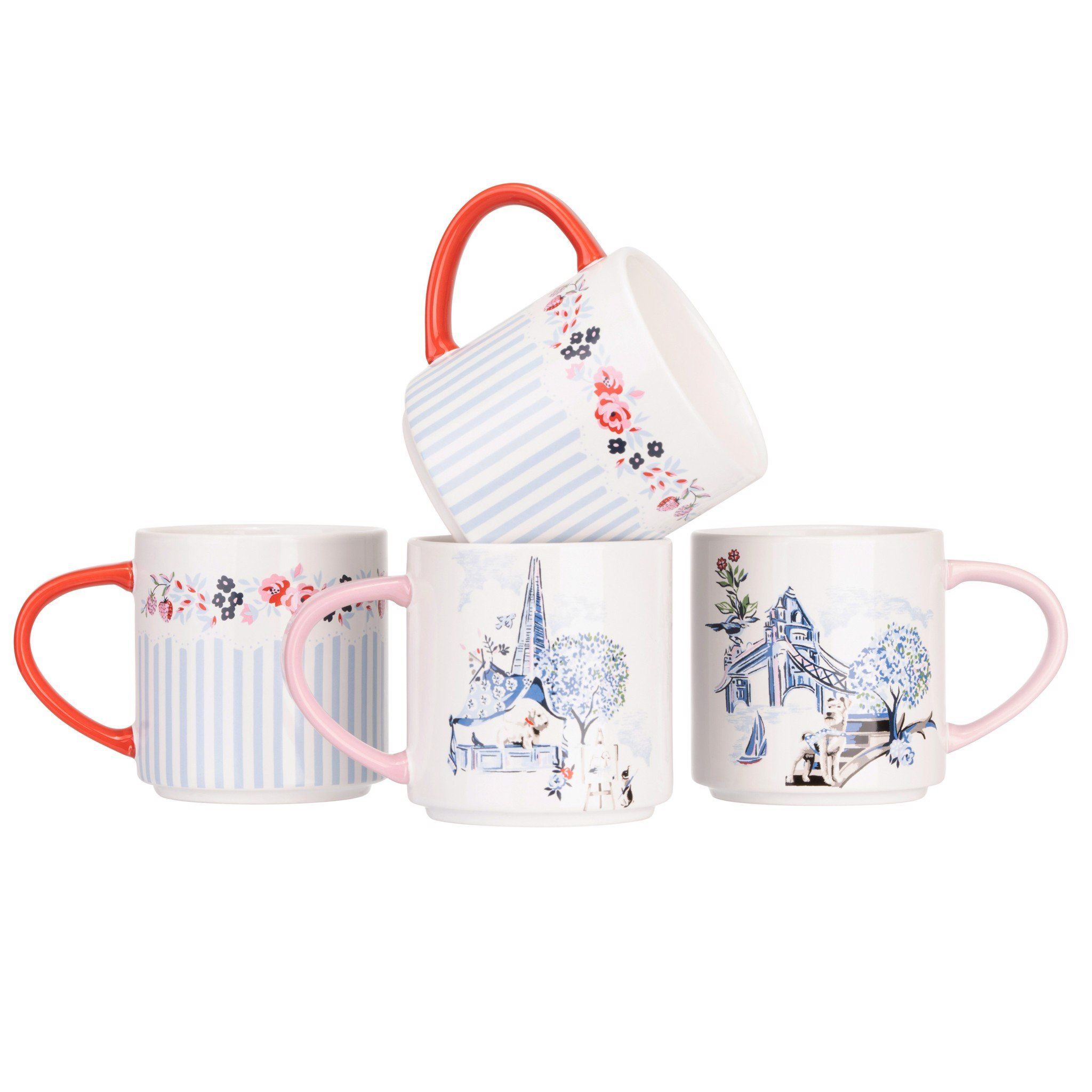 Set 4 cốc - London 4PK Stacking Mug - Multi