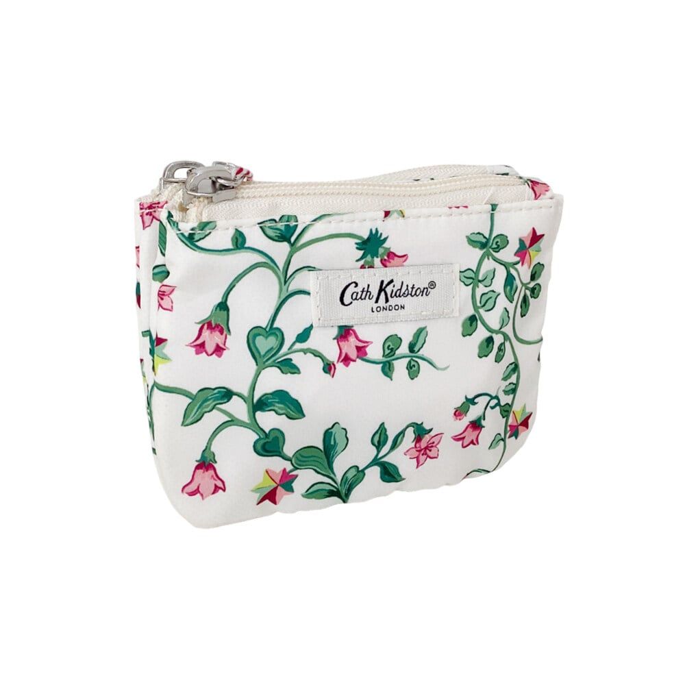 Ví 2 ngăn/Double Zip Purse - Twin Flowers - Ecru