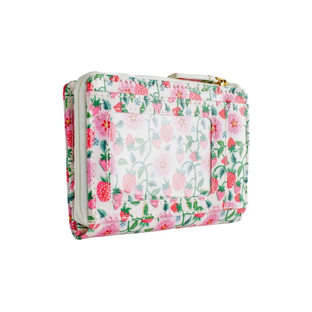 Ví ngắn/Slim Pocket Purse - Stawberry Ditsy - Ecru