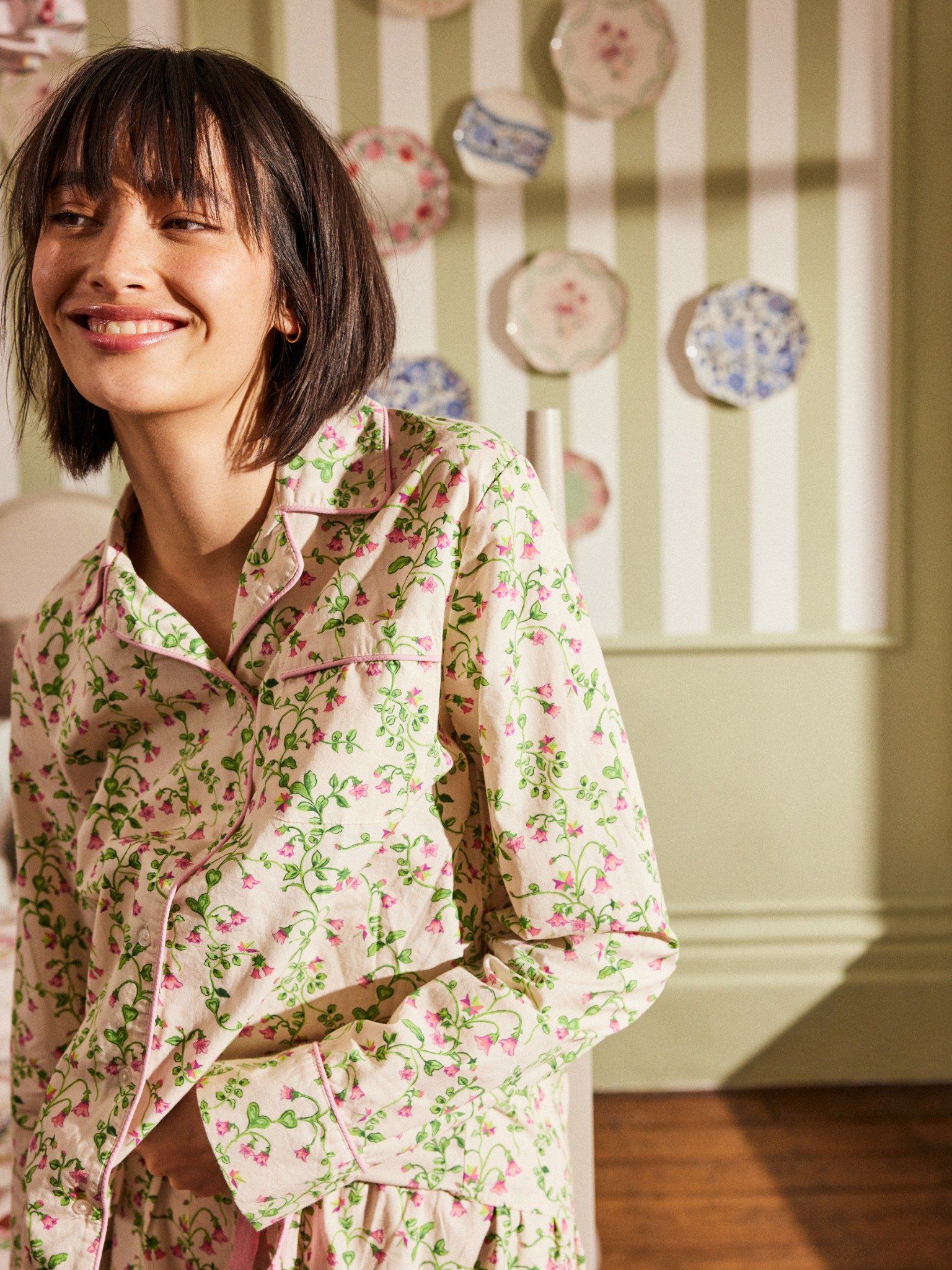 Đồ bộ Pijama/Womens PJ - Twin Flowers - Xanh