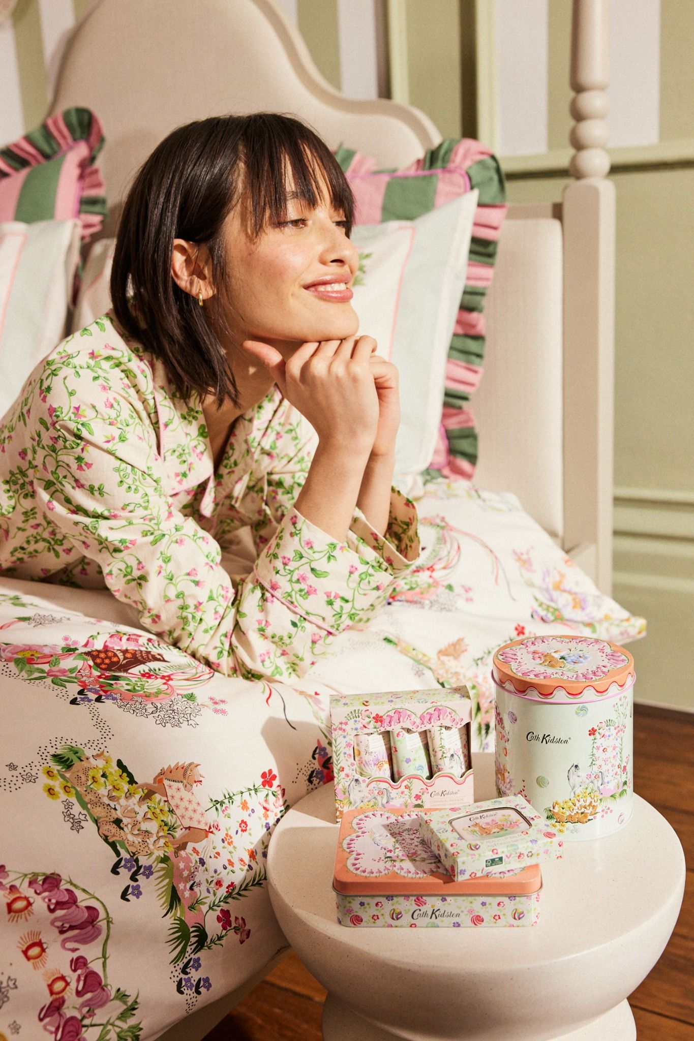 Đồ bộ Pijama/Short Set PJ - STRAWBERRY DITSY - Ecru