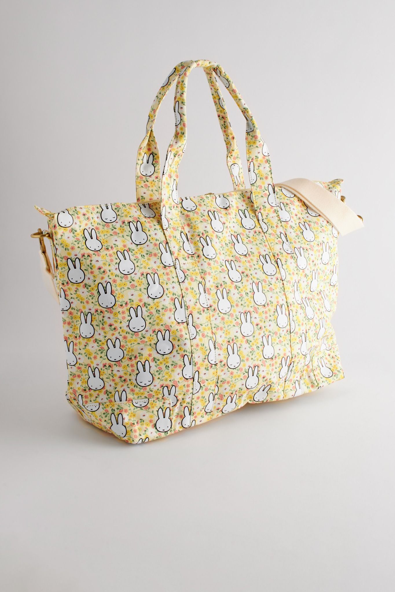 Túi du lịch xếp gọn/Foldaway Overnight Bag - Miffy Ditsy - Yellow