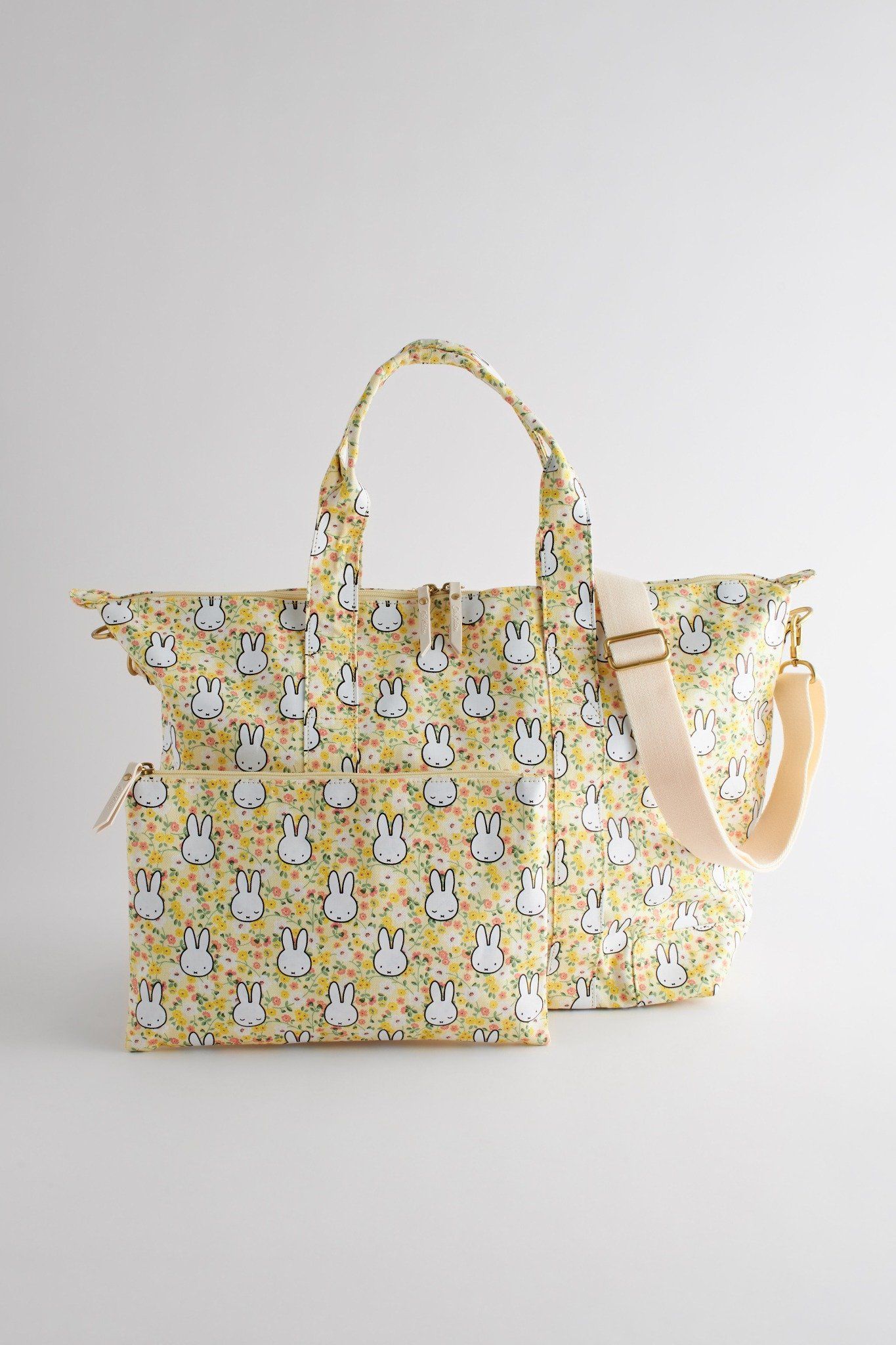Túi du lịch xếp gọn/Foldaway Overnight Bag - Miffy Ditsy - Yellow