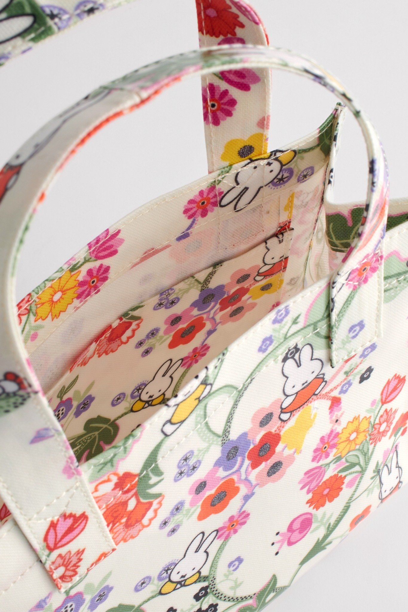 Túi đeo tay/Small Bookbag - Miffy Botanical - Ecru