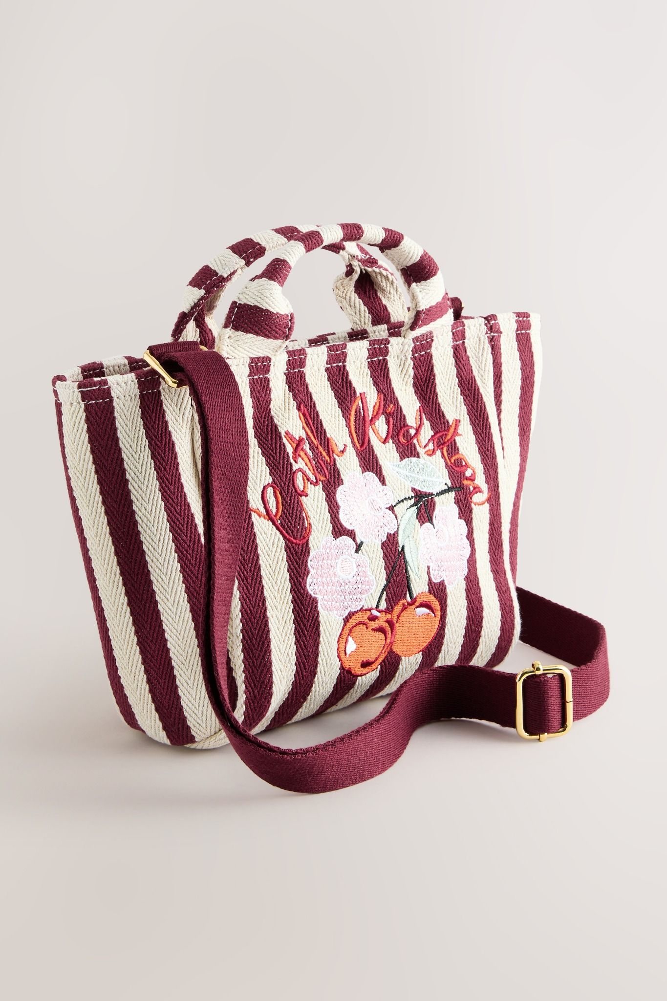Túi đeo chéo/Cross Body - Cherry Stripe - Burgundy Red - AL8174