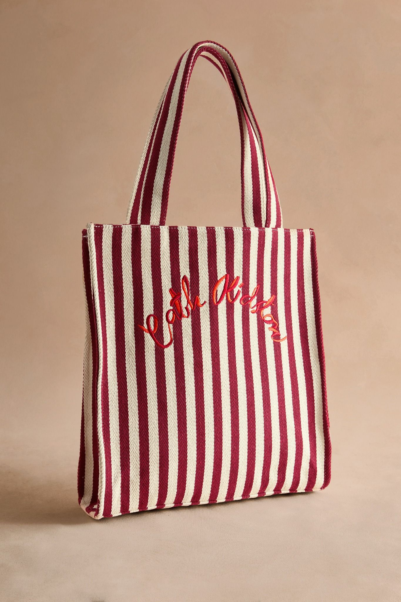 Túi đeo vai/Shopper - Cherry Stripe - Burgundy Red - AL8177