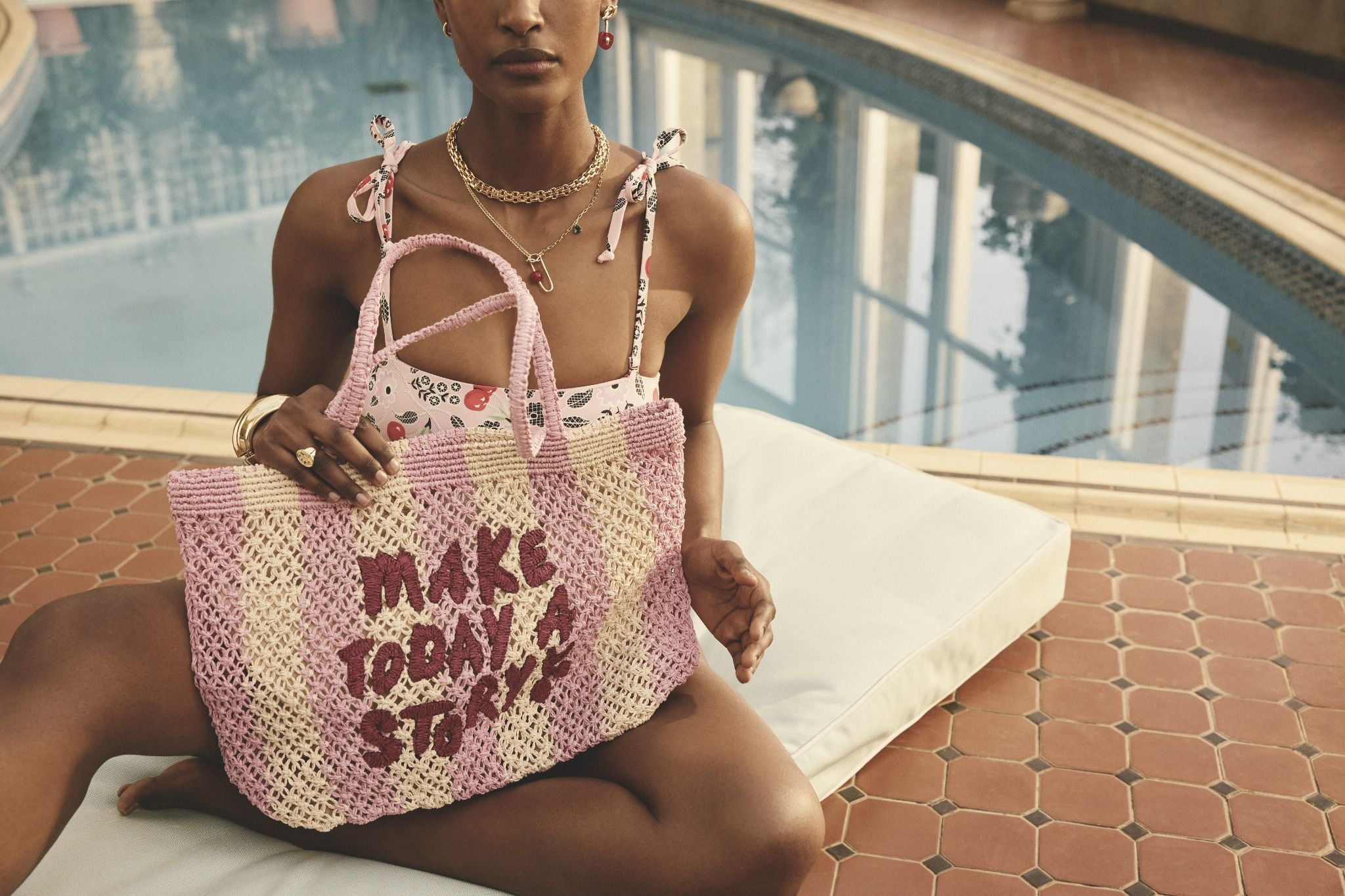 Túi đeo vai/Shopper - Cath Stripe - Pink - AL6727