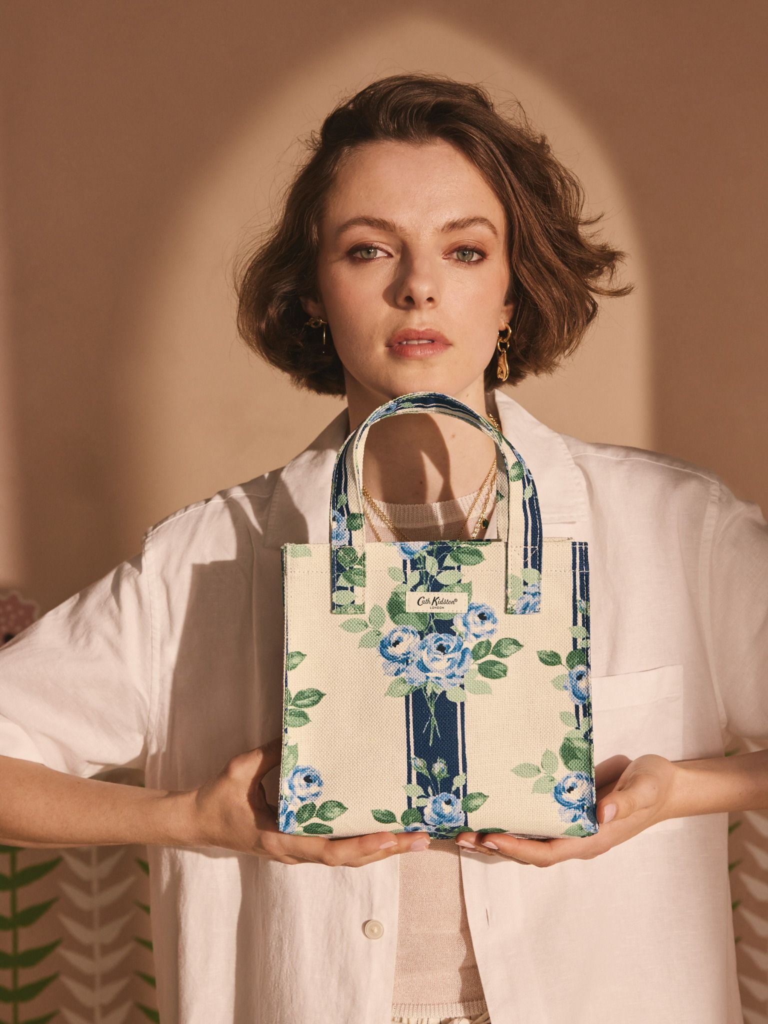 Túi đeo vai/Shopper - Garden Stripe - Navy - AL6746
