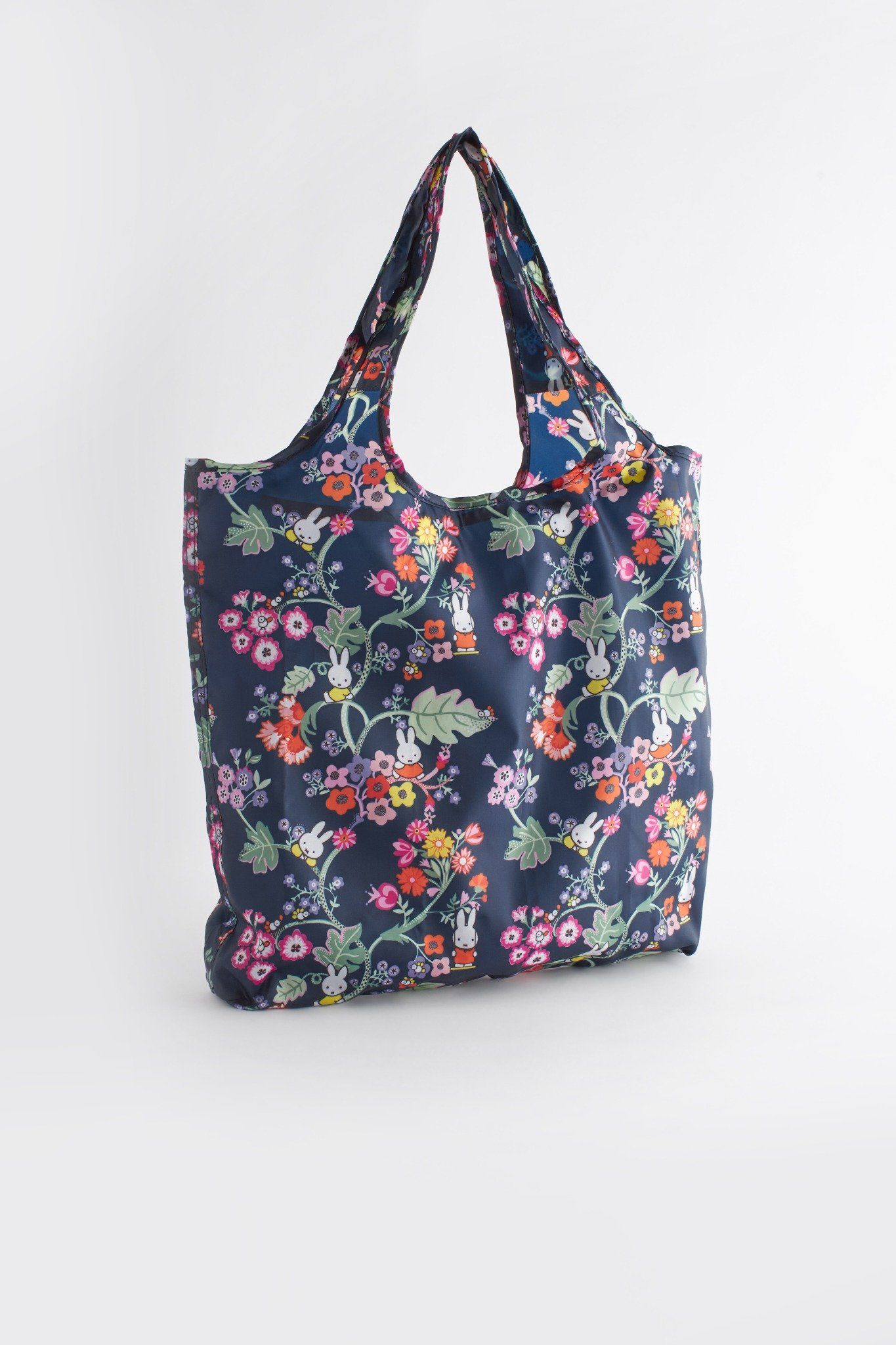 Túi đeo vai xếp gọn/Foldaway Shopper - Miffy Botanical - Navy