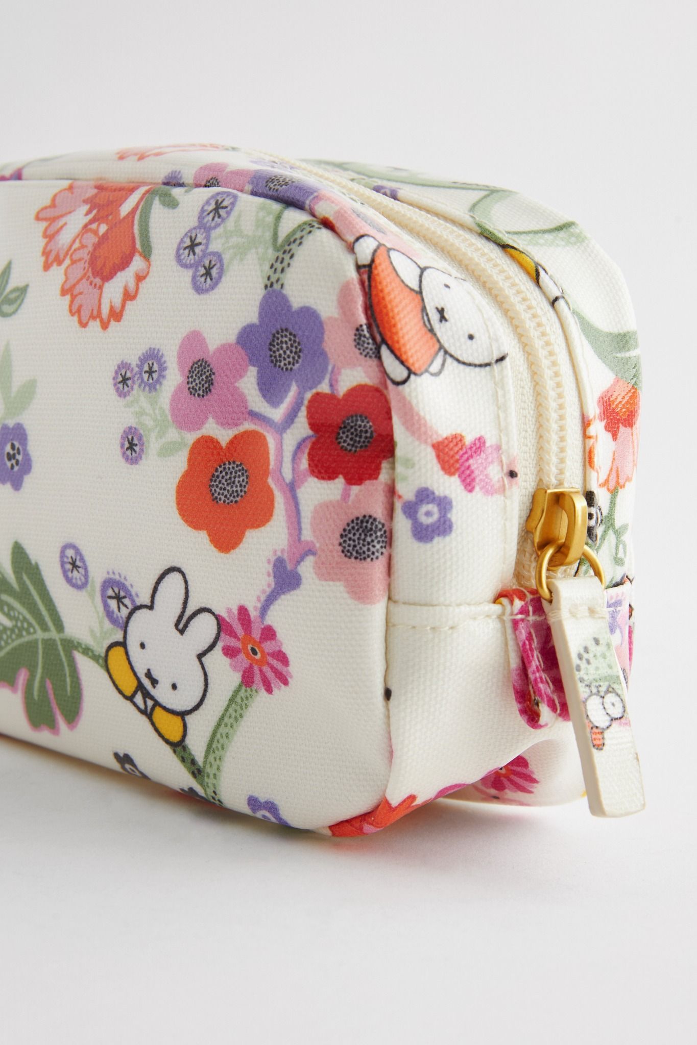 Túi đựng mỹ phẩm/Make up bag - Miffy Botanical - Ecru