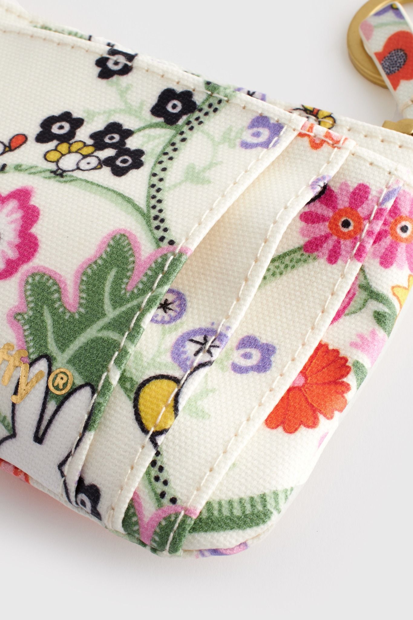 Ví ngắn/Card & Coin Purse - Miffy Botanical - Ecru
