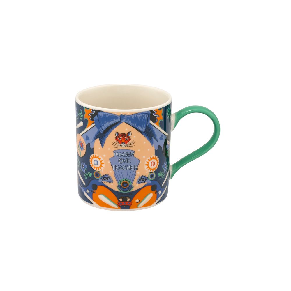 Cath Kidston - Ly/Rosie Fine China Mug - Pinball - Blue