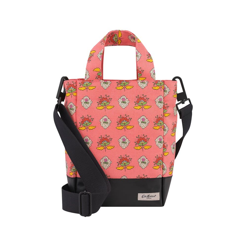 Cath Kidston - Túi đeo chéo/Organic Cotton Small Tote - Stamp Paisley - Pink