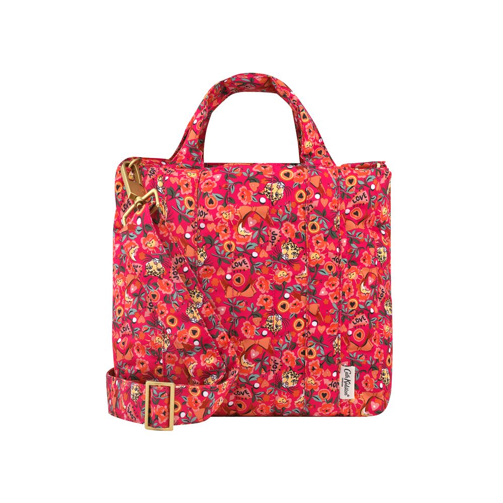 Cath Kidston - Túi đeo chéo/The Quilt Cross Body - Pinball Ditsy - Pink/Orange