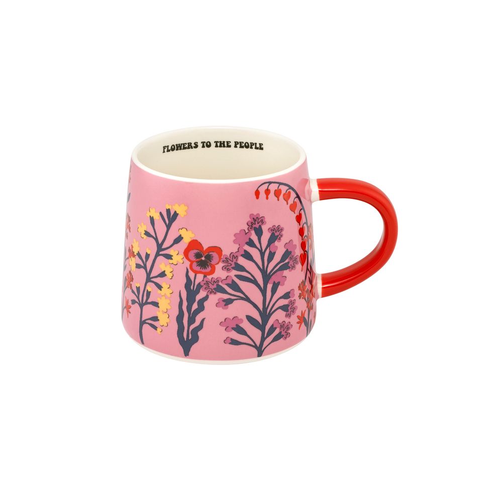 Cath Kidston - Ly/Billie Mug - Paper Pansies - Coral