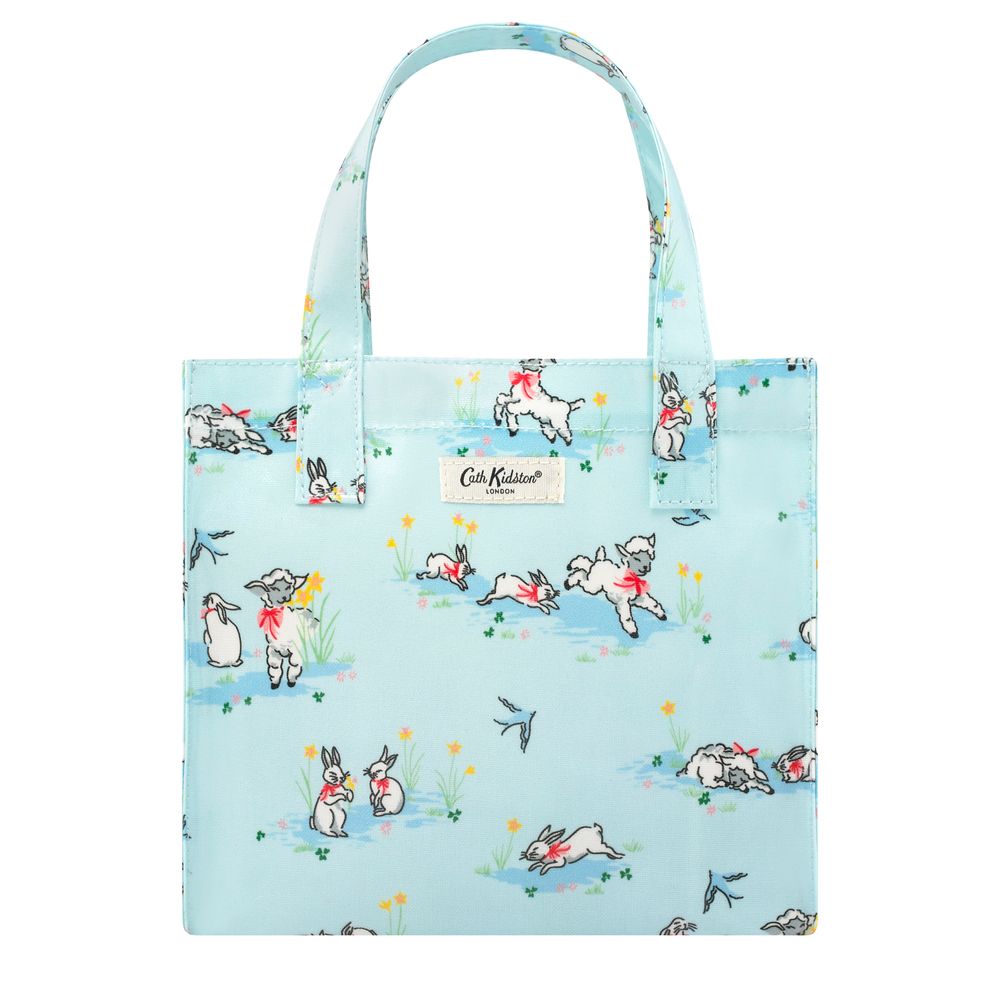 Túi đeo tay/Small Bookbag Spring Bunnies and Lambs - Blue - 1083279