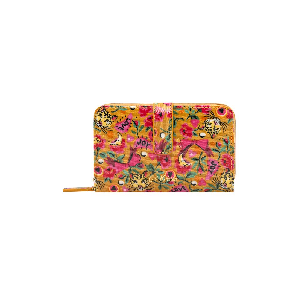 Cath Kidston - Ví nữ gập/Folded Zip Wallet - Pinball Ditsy - Yellow