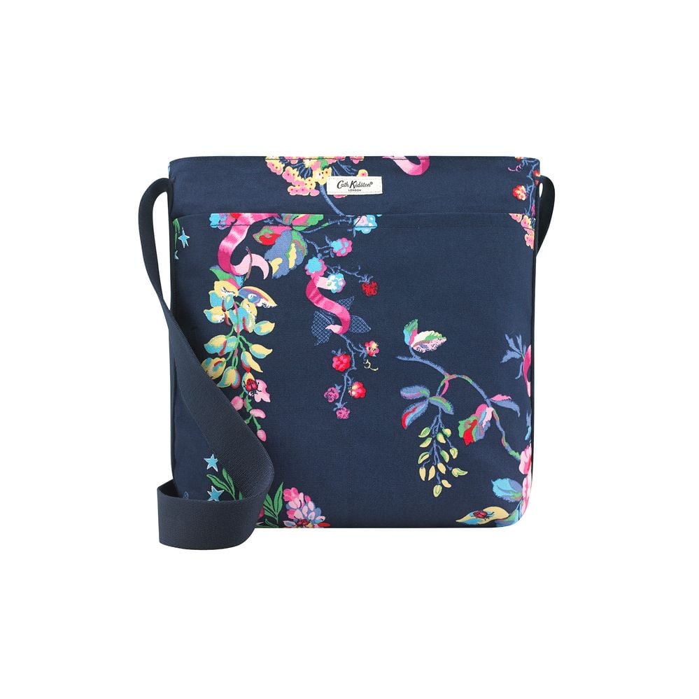 Túi đeo chéo/MFS Zipped Messenger Bag - New Birds and Roses - Navy