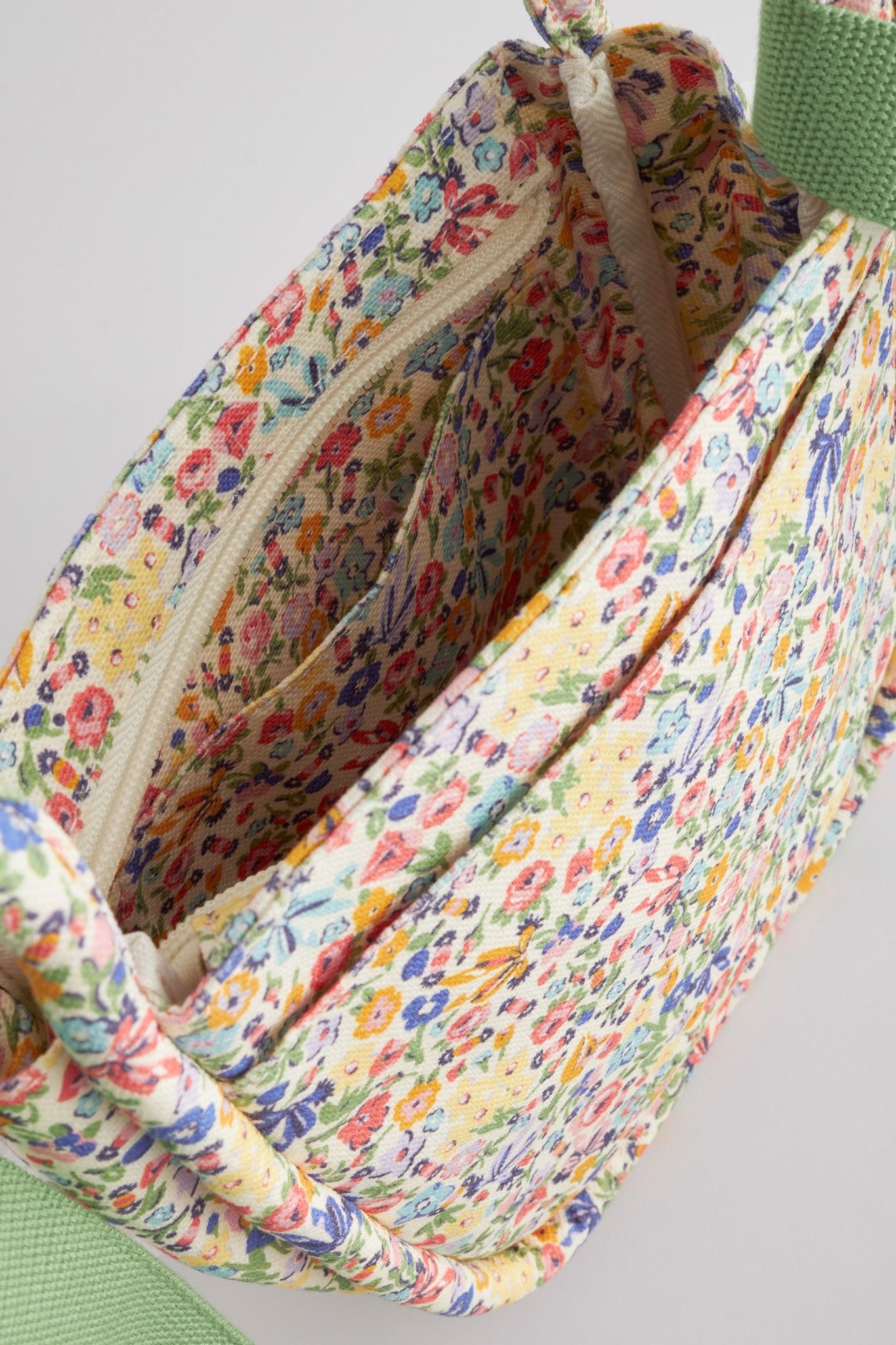 Túi đeo chéo/Mini Zipped Messenger - Harmony Ditsy - Xanh và vàng