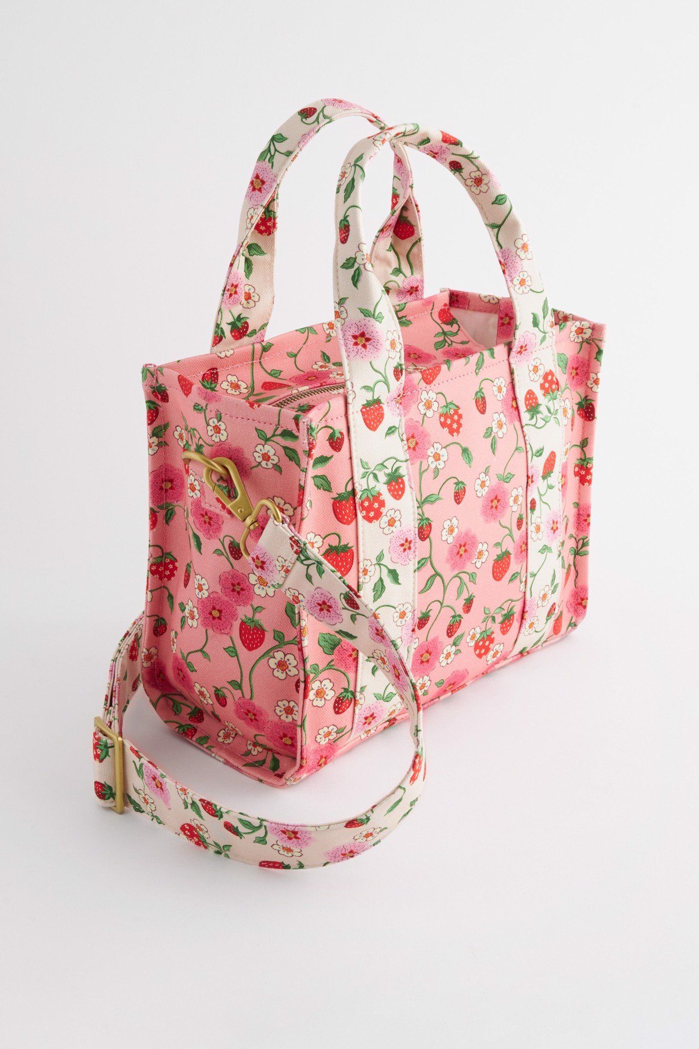 Túi đeo tay/Mini Bonded Tote - Strawberry Small - Hồng