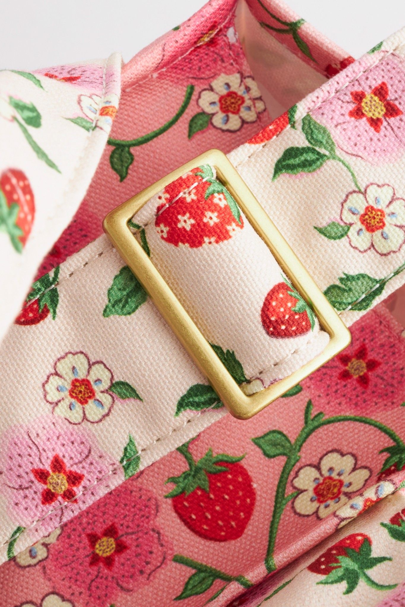 Túi đeo tay/Mini Bonded Tote - Strawberry Small - Hồng