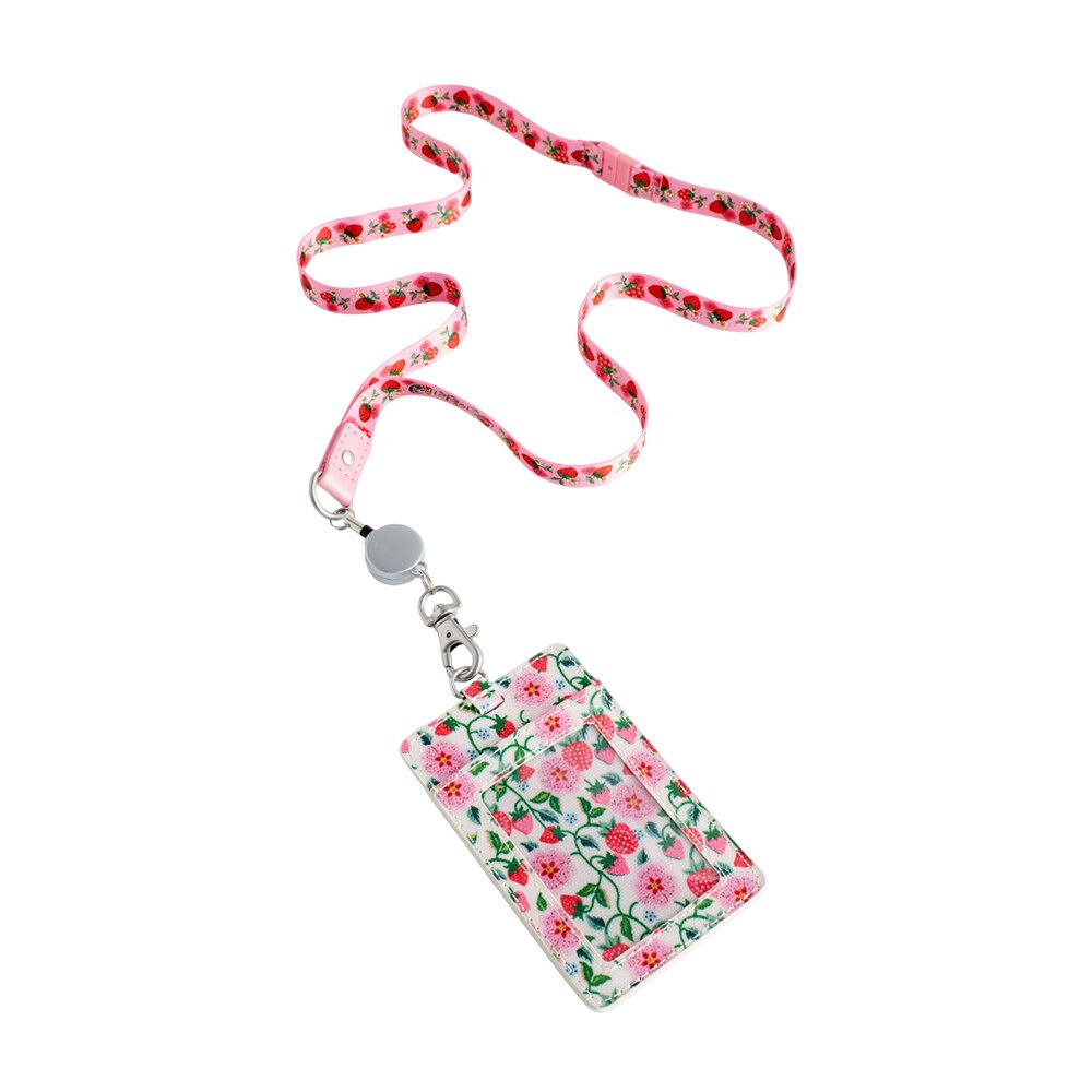 Dây đeo/Lanyard - Stawberry Ditsy - Ecru