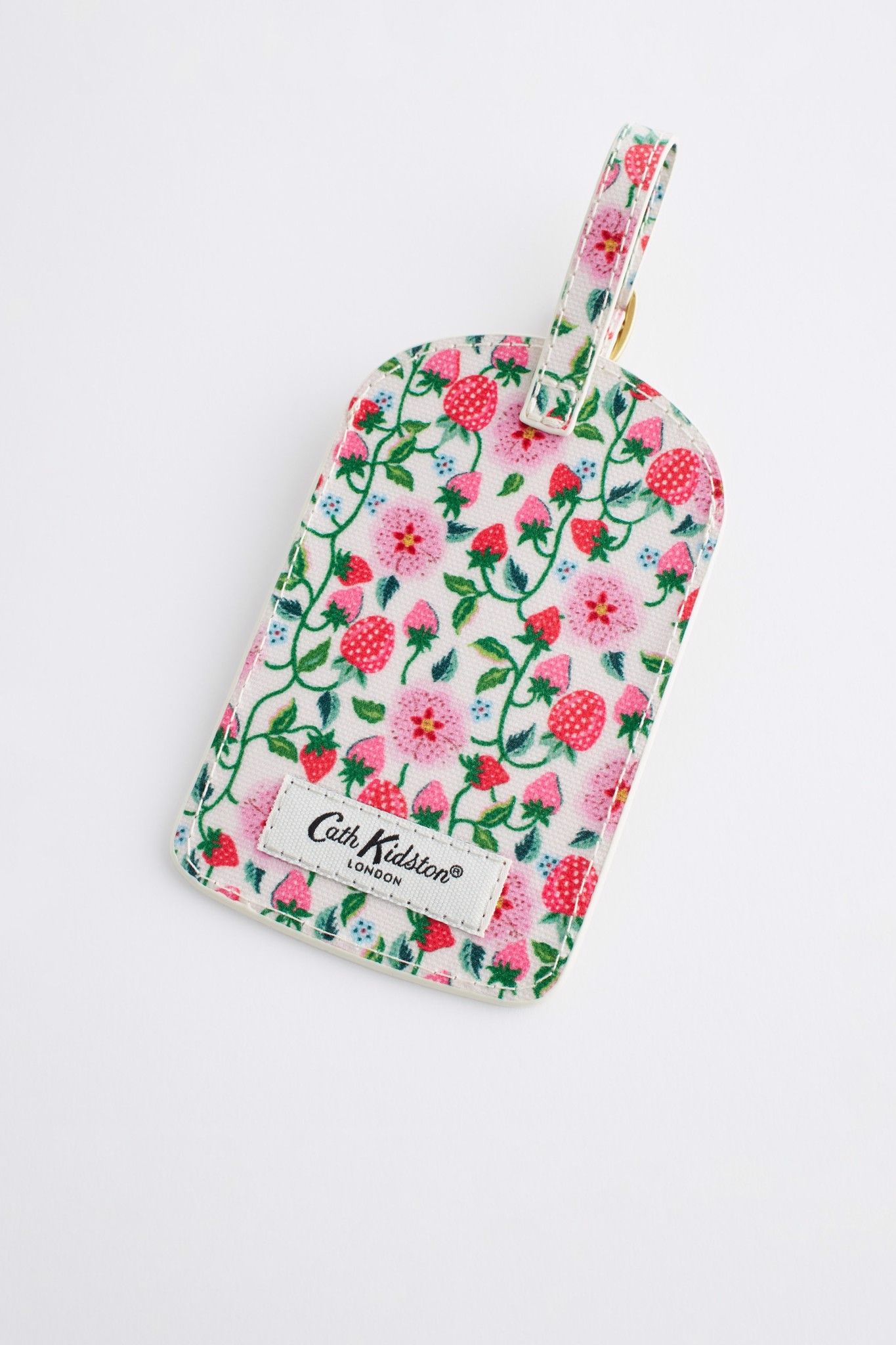 Thẻ đeo /Luggage Tag - Stawberry Ditsy - Ecru