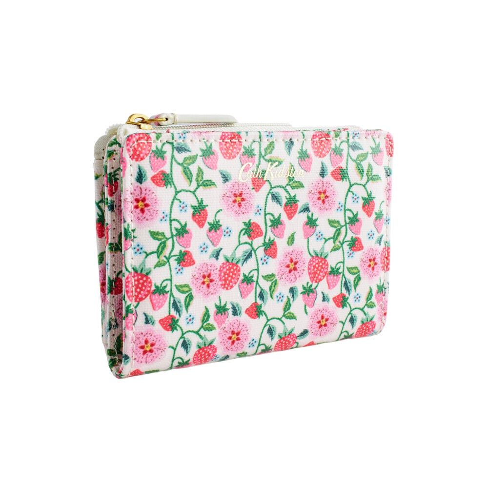 Ví ngắn/Slim Pocket Purse - Stawberry Ditsy - Ecru