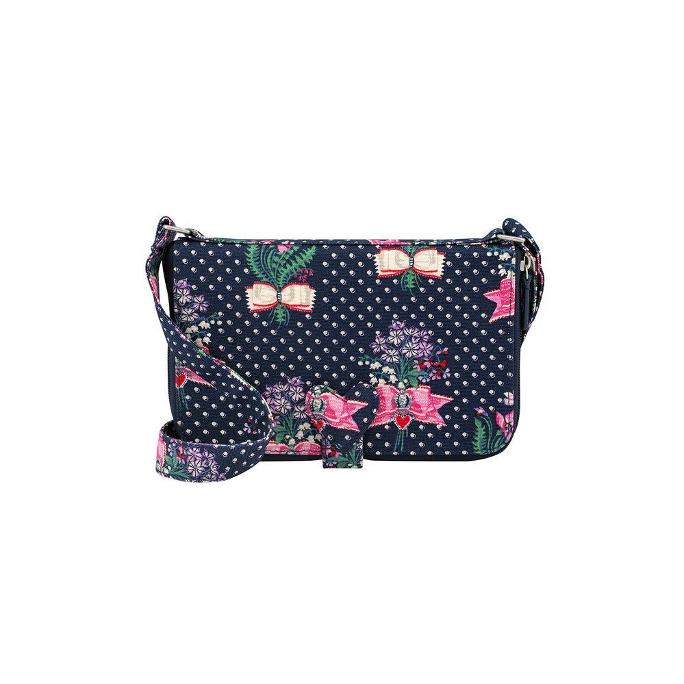  Cath Kidston - Túi đeo chéo/The Everything Cross Body - Lillies Posey - Navy 