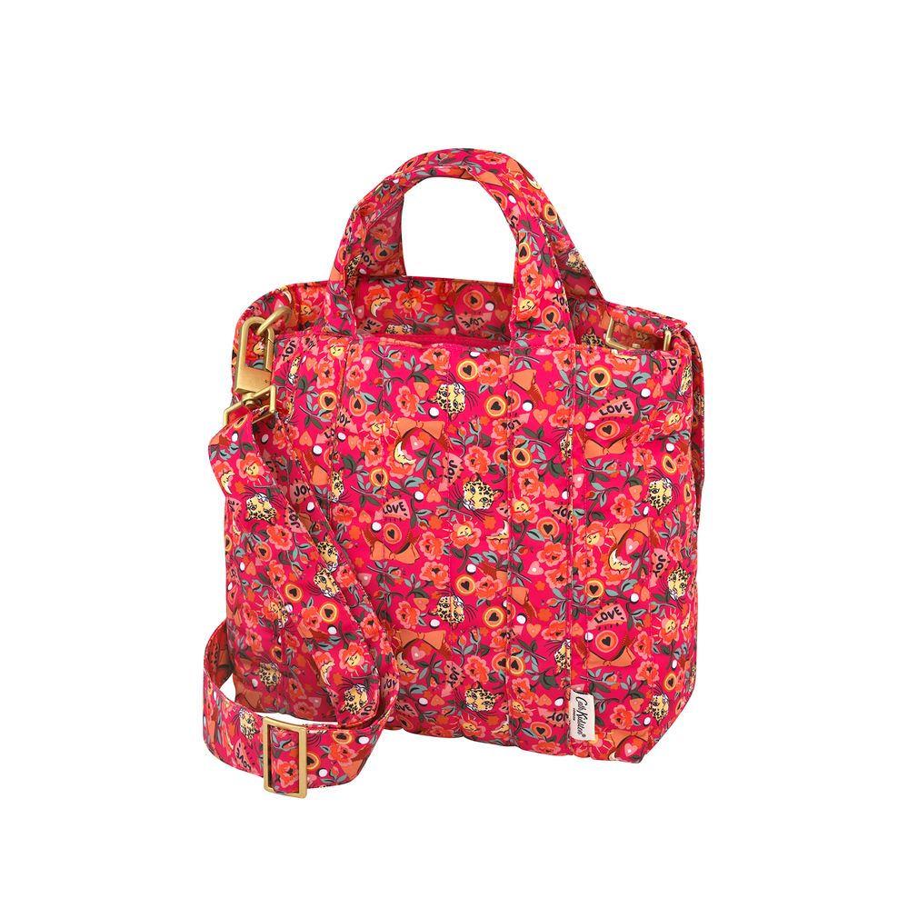 Cath Kidston - Túi đeo chéo/The Quilt Cross Body - Pinball Ditsy - Pink/Orange