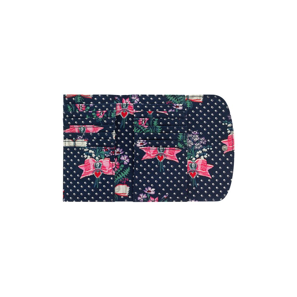  Cath Kidston - Ví nữ gập/Foldover Wallet - Lillies Posey - Navy 