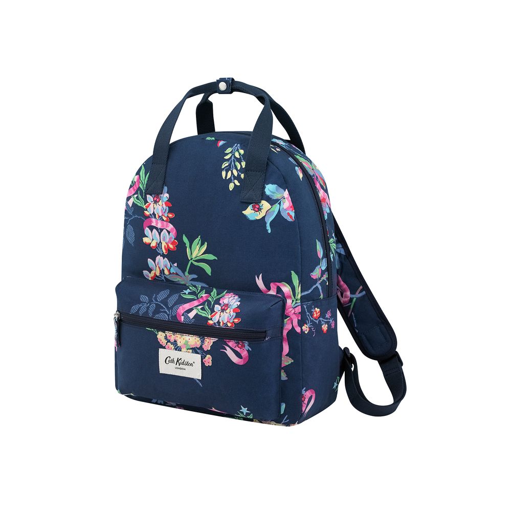  Ba Lô\MFS Backpack w' hanging loop New Birds and Roses-Navy-1072761 