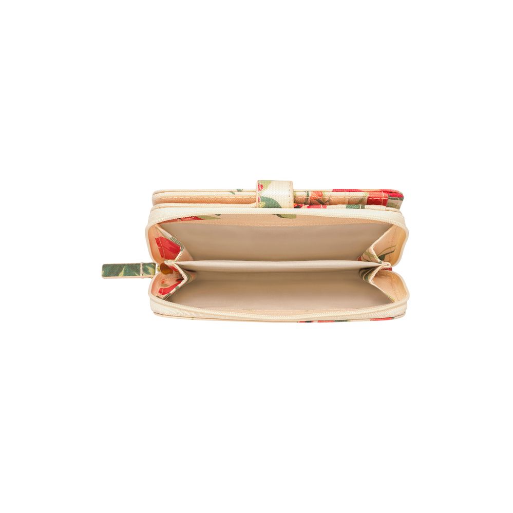Cath Kidston - Ví nữ gập/Folded Zip Wallet - Archive Rose - Peach/Red