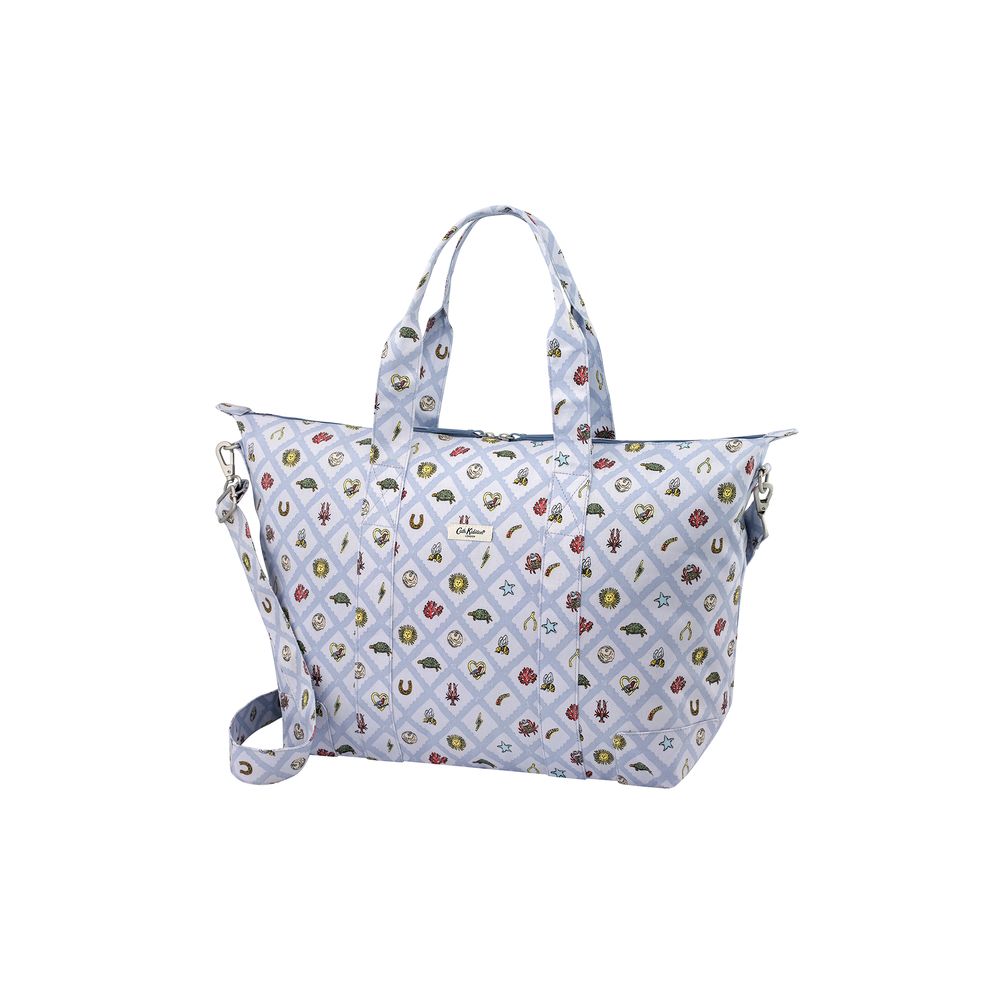  Cath Kidston - Túi du lịch xếp gọn/Foldaway Overnight Bag - Charms - Blue 