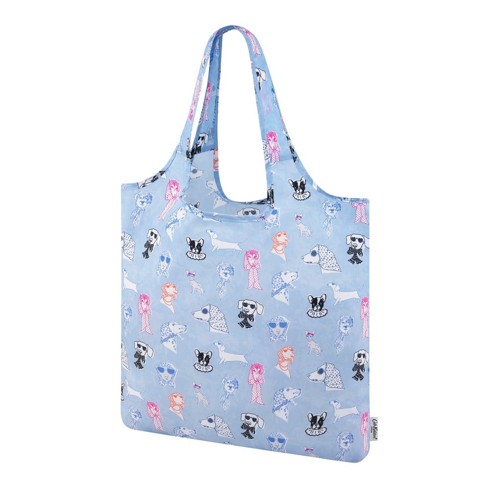 Túi đeo vai gấp gọn/Foldaway Shopper Glamorous Dogs - Blue - 1089240