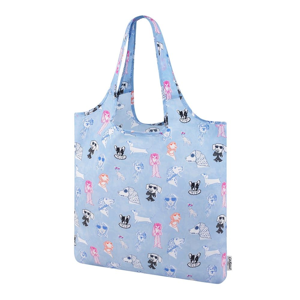  Túi đeo vai gấp gọn/Foldaway Shopper Glamorous Dogs - Blue - 1089240 