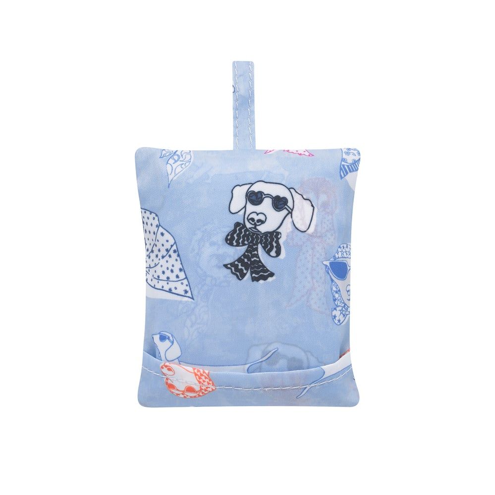 Túi đeo vai gấp gọn/Foldaway Shopper Glamorous Dogs - Blue - 1089240