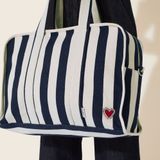  Túi du lịch xếp gọn/Woven Stripe Travel Bag - Hand Drawn Candy Stripe 