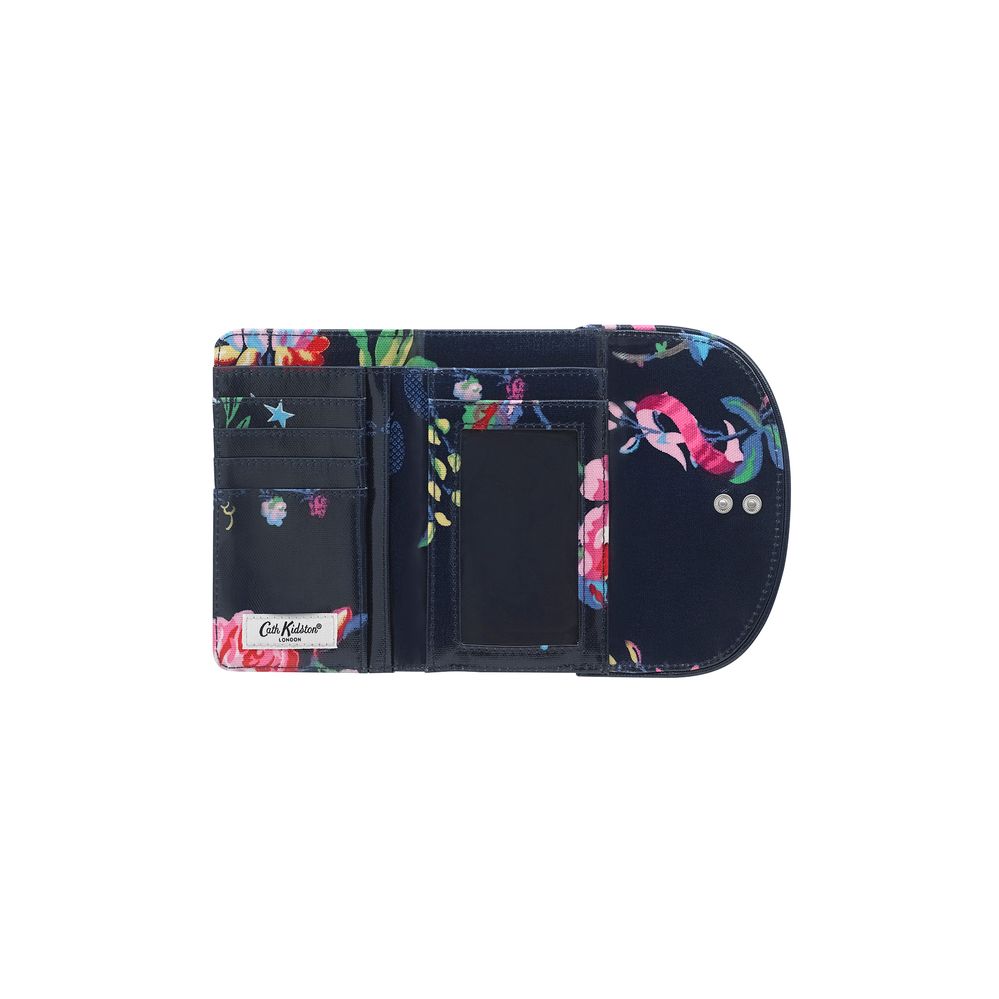  Ví gập/MFS Folded Curve Wallet - New Birds and Roses - Navy 