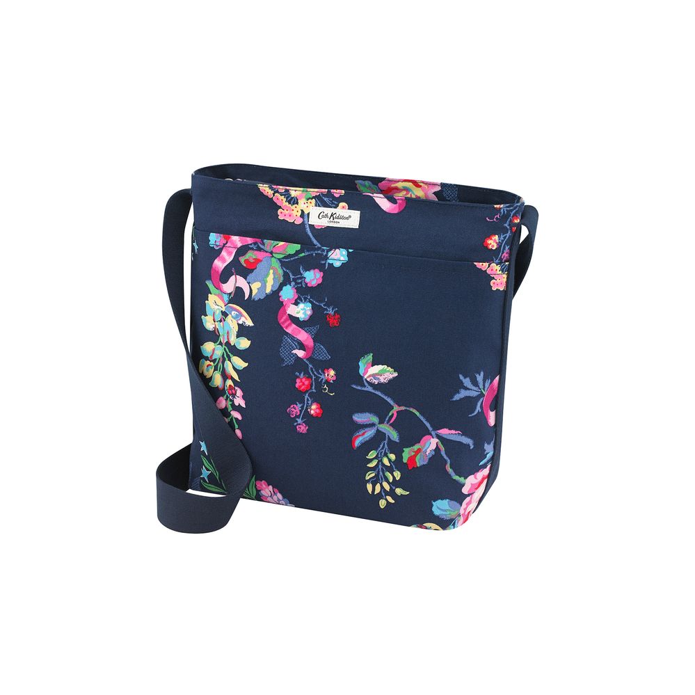 Túi đeo chéo/MFS Zipped Messenger Bag - New Birds and Roses - Navy