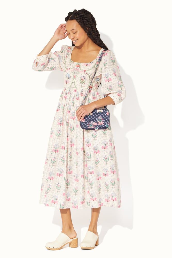 Cath Kidston - Túi đeo chéo/The Everything Cross Body - Lillies Posey - Navy