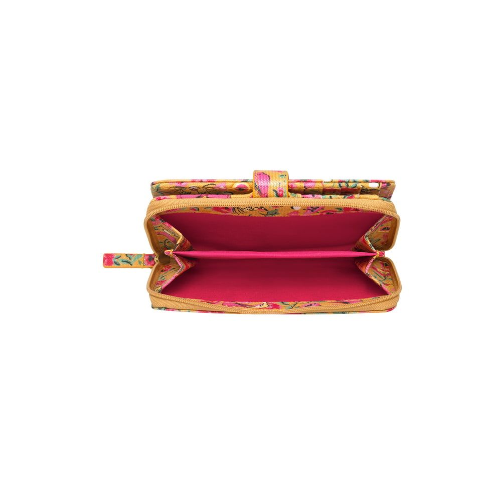 Cath Kidston - Ví nữ gập/Folded Zip Wallet - Pinball Ditsy - Yellow